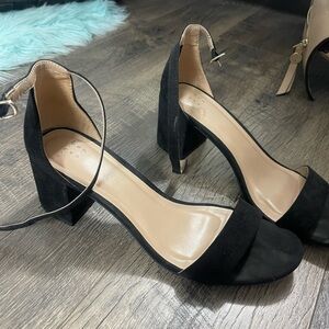 a new day Black Block Heel Sandals